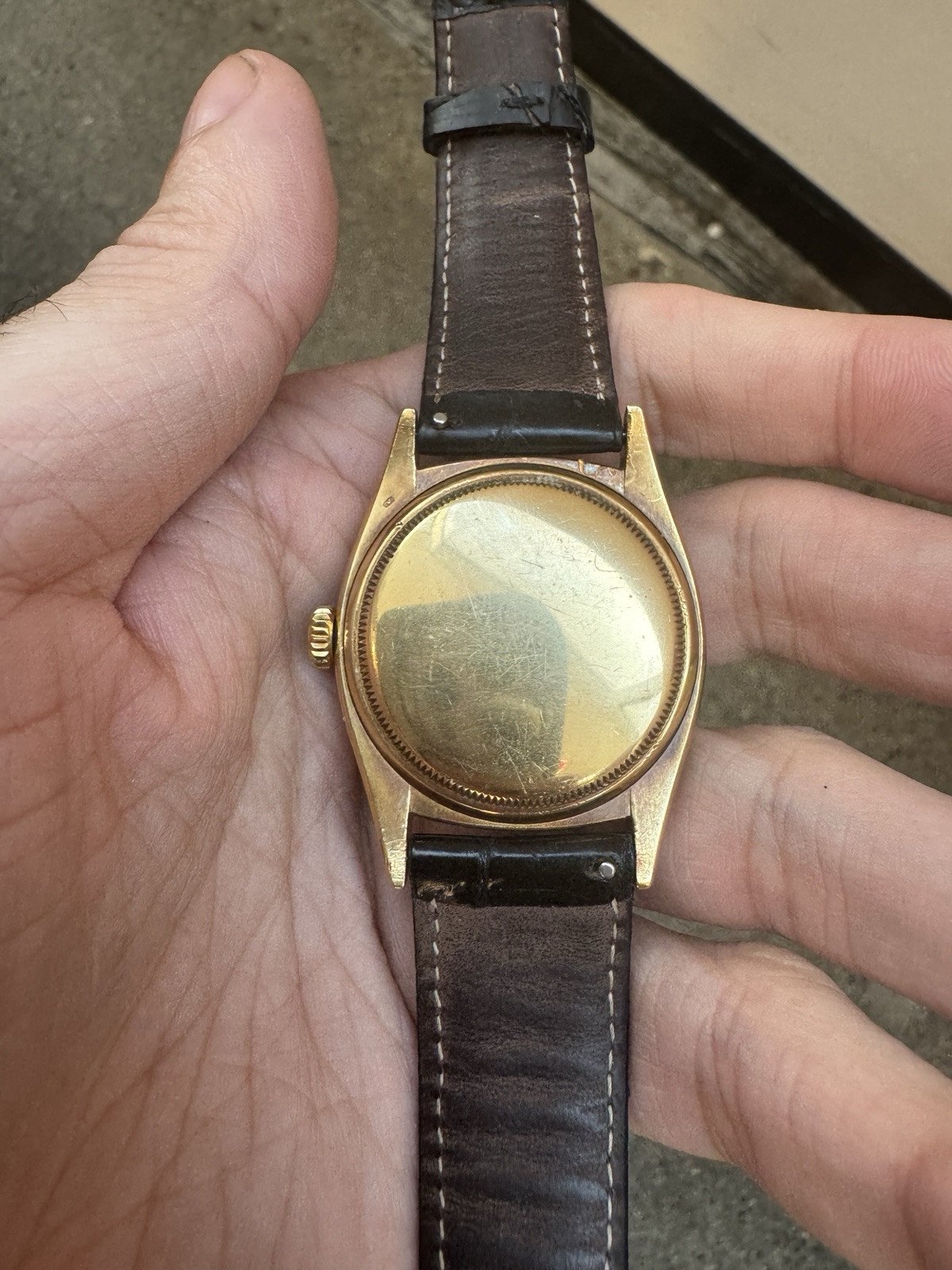 ROLEX 1963 ,Ref 6105 Big Bubbleback 18k Gold Oyster MEN'S WATCH - Image 4