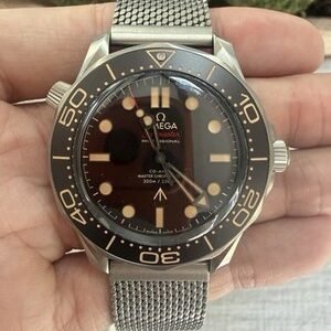 Omega Seamaster NTTD 007 Titanium 210.90.42.20.01.001 NEW Old Stock Full Set