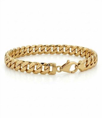 14k Pure Solid Yellow Gold 7.5" Mens Cuban Link Curb Bracelet 11mm Thick & Heavy