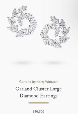 Harry Winston Garland Cluster Large Diamond Earrings - 4.70 Carats