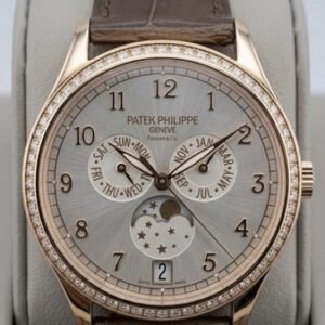Patek Philippe 4947R Tiffany & Co Dial Annual Calendar Rose Gold Diamond Bezel