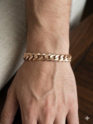 14k Pure Solid Yellow Gold 7.5" Mens Cuban Link Curb Bracelet 11mm Thick & Heavy - Image 3