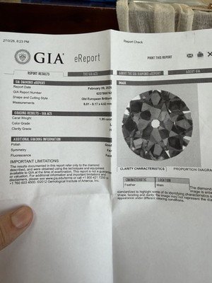 GIA 1.95ct Natural Old European Brilliant Diamond Loose Vintage Antique Cut L I1 - Image 5