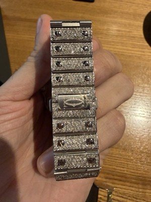 Cartier Santos de Cartier Large WSSA0018 Ref 4072 Custom Diamond Pave - Image 3