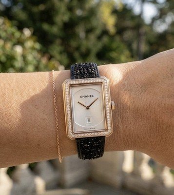 Chanel Boyfriend Watch Gold Diamond H4469 Gold 27k MSRP - Image 2