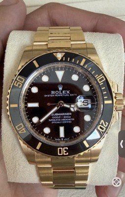 2024 Rolex Submariner Date 41mm 18k Yellow Gold Black Dial 126618LN Box & Papers