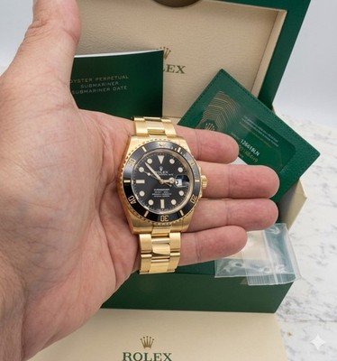 2024 Rolex Submariner Date 41mm 18k Yellow Gold Black Dial 126618LN Box & Papers - Image 4