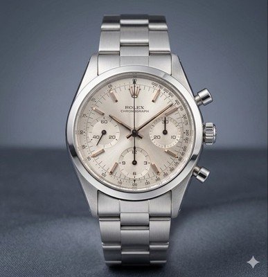 Rolex Mens Stainless Steel 6238 Pre Daytona Silver Dial W/Rolex Service Papers !