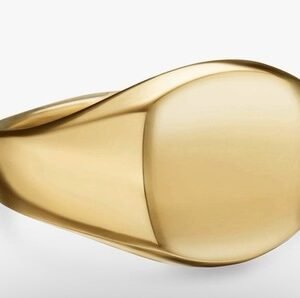 David Yurman STREAMLINE PINKY RING 18K Yellow Gold, 14mm- $5500 Size 11