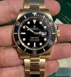 2024 Rolex Submariner Date 41mm 18k Yellow Gold Black Dial 126618LN Box & Papers