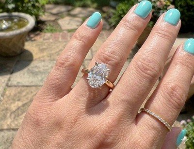 GIA 4.02ct Natural Oval Brilliant Diamond Ring D VS2 Excellent Polish/Symmetry - Image 2