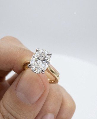 GIA 4.02ct Natural Oval Brilliant Diamond Ring D VS2 Excellent Polish/Symmetry - Image 5