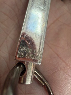 Tiffany & Co. Silver 925 Lever Key Chain Vintage Jewelry Accessories - Image 3