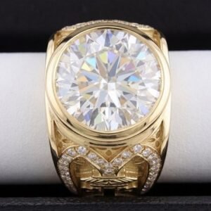 8.08 ct Round Diamond GIA N VS2 Ring Mens Custom Unique Mens Ring! Big, Large.!