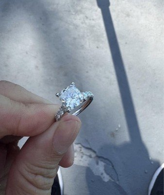 3.50 TCW Cushion Cut Natural Diamond GIA Engagement Ring I VS2 Platinum - Image 6