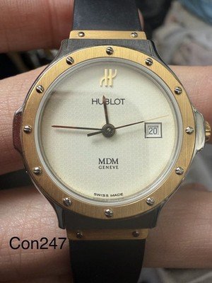 Hublot MDM Geneve Classic 1391.2 Two-Tone Gold Steel Cream 28mm W Box - Image 4