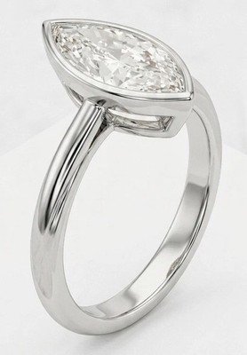 18K Gold-Platinum Cocktail Ring with 5.46 Ct. Round and GIA Marquise Diamonds