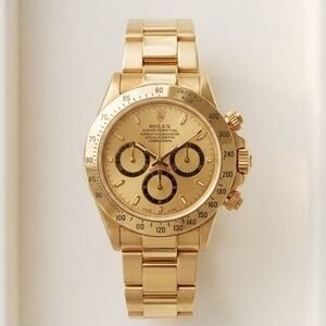 Rolex Zenith Daytona 16528 L Serial 18K Yellow Gold Champagne Dial 40mm
