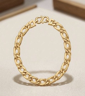 24k Pure Gold Men’s 7.1mm Curb Link Bracelet | 37.4g | 7" Wrist Pur220