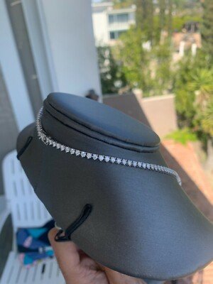 20ct Diamond Riviera Necklace 18K White Gold IGI Certified H-I SI1-SI2 17" - Image 4