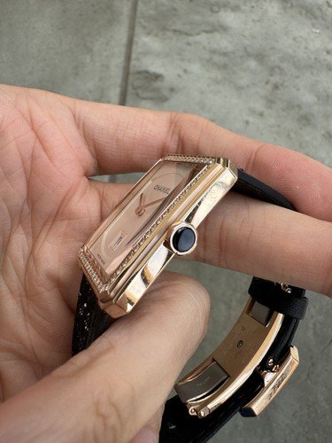 Chanel Boyfriend Watch Gold Diamond H4469 Gold 27k MSRP - Image 8