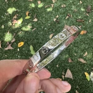 Cartier Love Bracelet White Gold Size 18