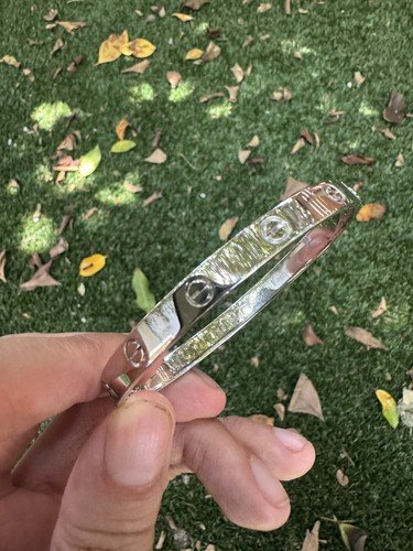 Cartier Love Bracelet White Gold Size 18