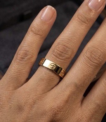 Cartier Love Round Ring 18k Yellow Gold 5.5 mm Band Size 63 !