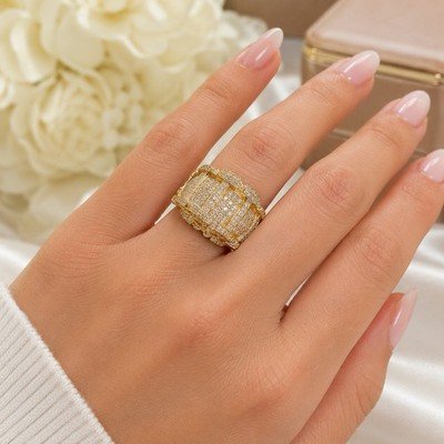 Patek Philippe Twenty~4 Diamond Rose Gold Ring 18K Pink Gold Wide Band - Image 2