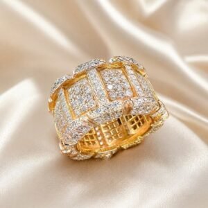 Patek Philippe Twenty~4 Diamond Rose Gold Ring 18K Pink Gold Wide Band
