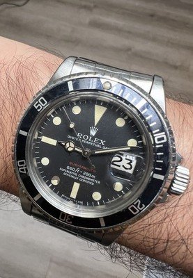 Vintage Rolex Red Submariner 1680 MK4 Matte Red Dial Cal 1570 Open 6 Watch - Image 2