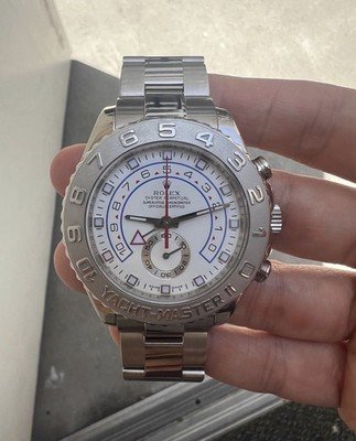 Rolex Yacht-Master II 116689 18k White/ Platinum Bezel 44mm Watch Papers 2011 - Image 3
