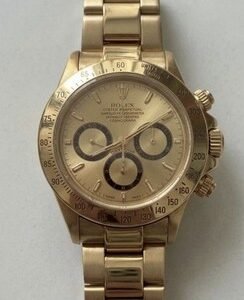 Rolex Zenith Daytona 16528 L Serial 18K Yellow Gold Champagne Dial 40mm