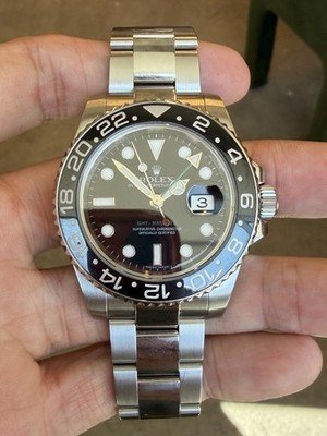 Rolex GMT-Master II 116710LN Black Ceramic Bezel Stainless Steel Oyster Watch