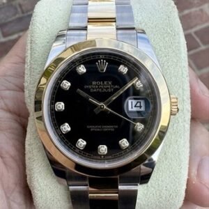 Rolex Datejust 41 126303 Two-Tone Yellow Gold Black Diamond Dial Oyster 2021 B/P