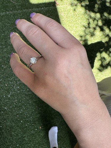 Tiffany Co Setting Platinum 1.03ct Round G VS2 Diamond Platinum Engagement Ring - Image 10
