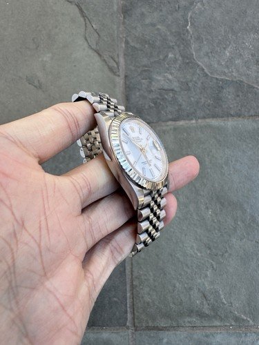 ROLEX DATEJUST WHITE STICK JUBILEE WITH FLUTED BEZEL REF 126334 FULL SET 2020 - Image 3