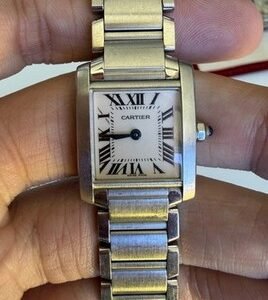 Cartier Tank Francaise Small Stainless Steel Watch Ref 2384 - Watch Only