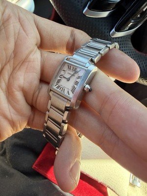 Cartier Tank Francaise Small Stainless Steel Watch Ref 2384 - Watch Only - Image 3
