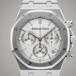 AP Royal Oak Chronograph 41mm 26240ST Silver 50th Stainless Box Extract Paper