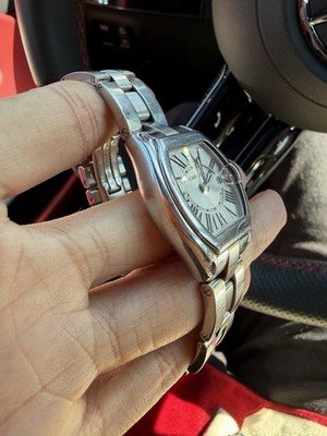 Cartier Roadster 2675 W62016V3 Date Silver Dial Steel 31MM Ladies' Quartz - Image 3