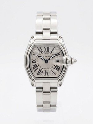 Cartier Roadster 2675 W62016V3 Date Silver Dial Steel 31MM Ladies' Quartz