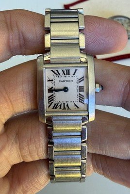 Cartier Tank Francaise Small Stainless Steel Watch Ref 2384 - Watch Only